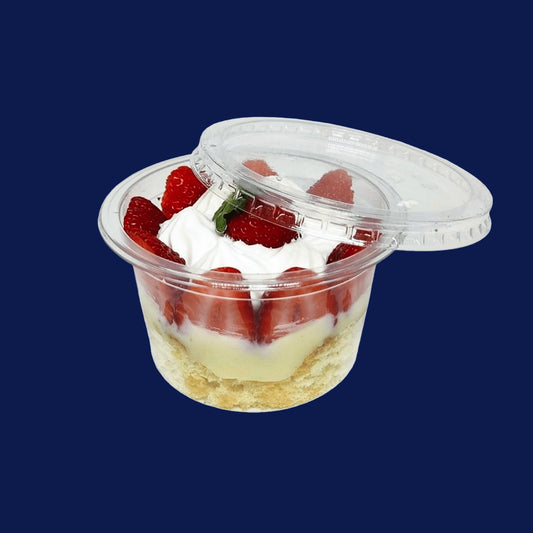 Pote Plástico Redondo c/ Tapa Transparente 250ML – PQT con 25 unidad