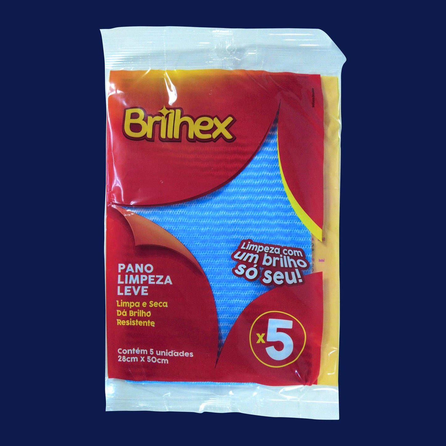 Trapo Franela de Limpieza Azul 5x1 - 28x50cm