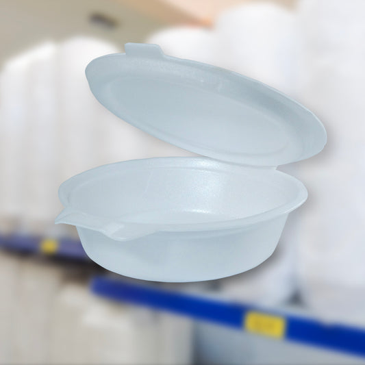 Marmita Redondo Blanco con Tapa - EPS (PQT c/ 100 UND)