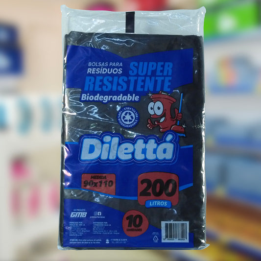 Bolsa de Basura 90x110cm (PQT con 10 UND 200Lt Bio Negro)