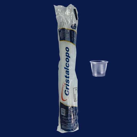 Vaso Plástico PS 50ML Transparente – PQT con 100 unidad