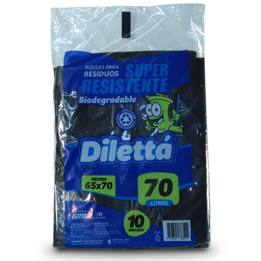 Bolsa de Basura 65x70cm (PQT con 10 Unidades - 70L Bio Negro)