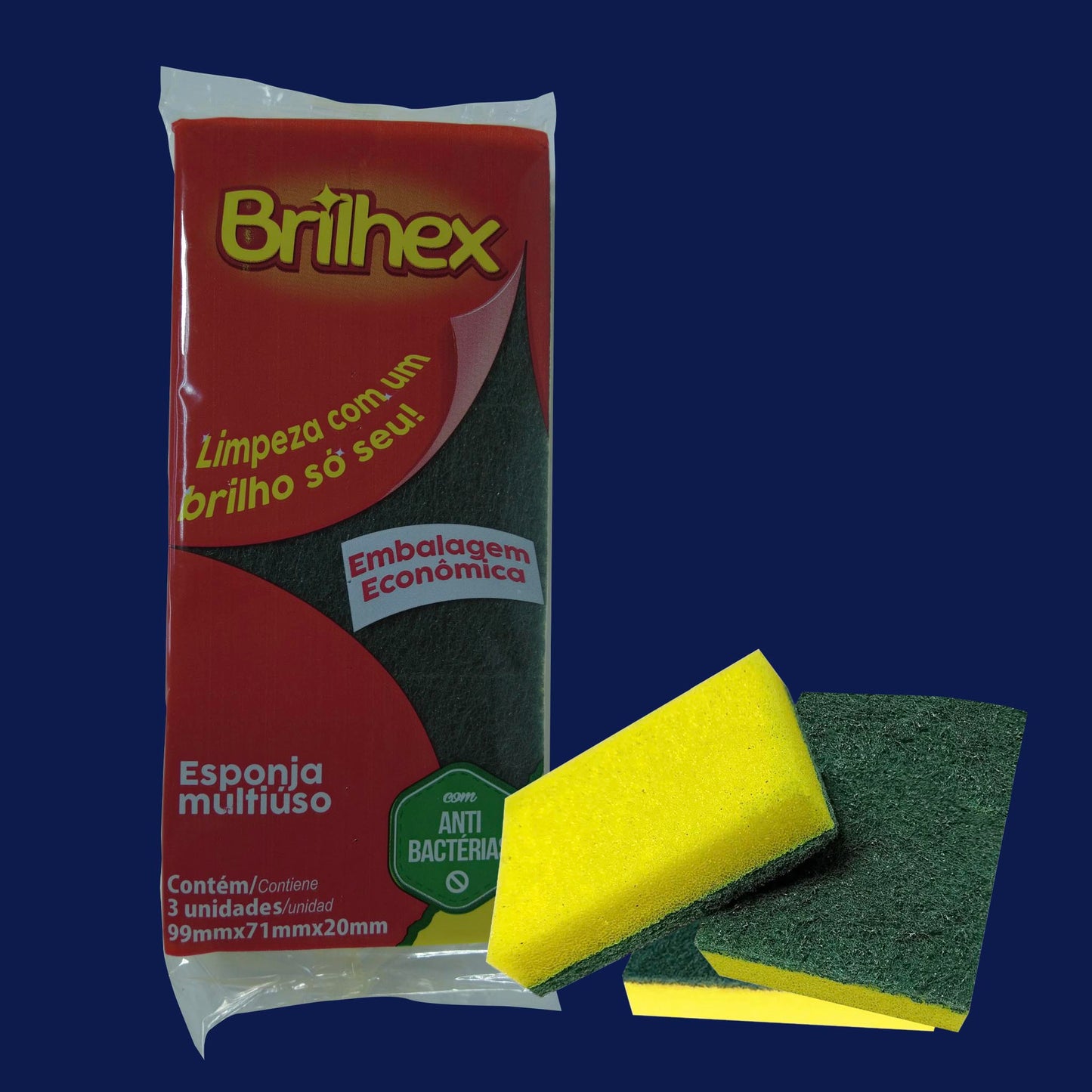 Esponja Multiuso Resistente/Duradero (9x7. 1x2 cm 3x1)