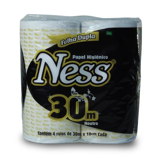 Papel Higiênico Neutro – 4 Rollos (30m x 10cm) Doble Hoja (Extra Lujo)