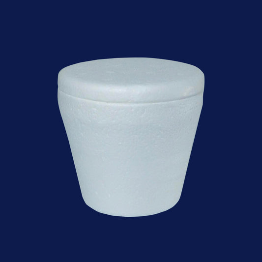 Pote para Helado Cónico - Isopor con Tapa ¼ Kg - PQT con 20 Unidades